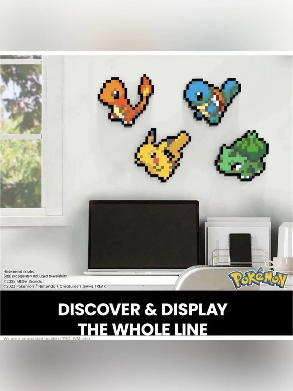 MEGA Pokémon Bulbasaur Pixel Art Building Set 374 pcs HTH75 w/ Display Stand New